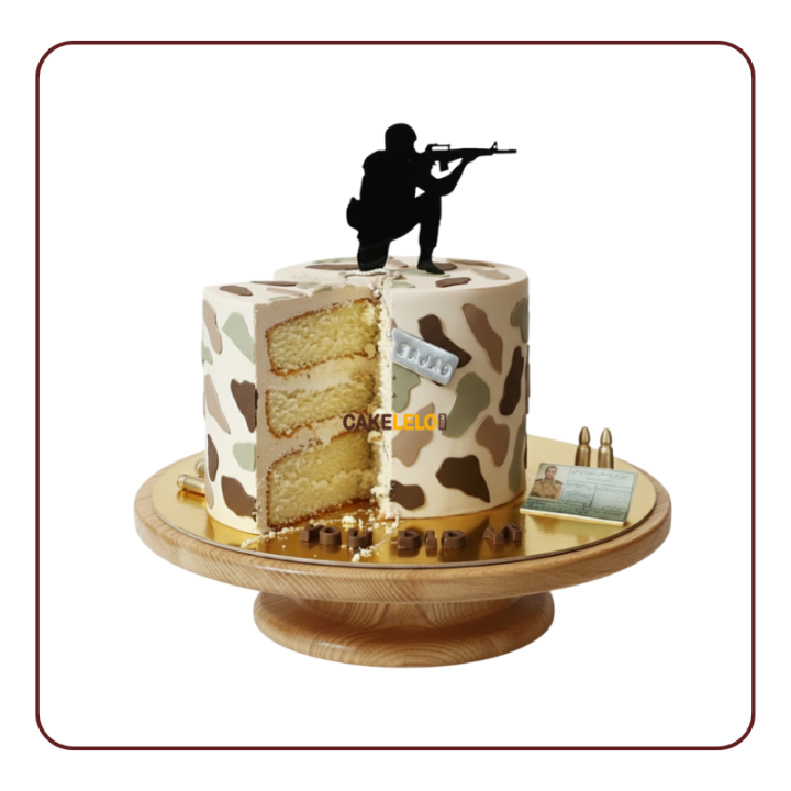 Sharp Shooter Cake | Army Theme Camouflage Cake in Gandhinagar