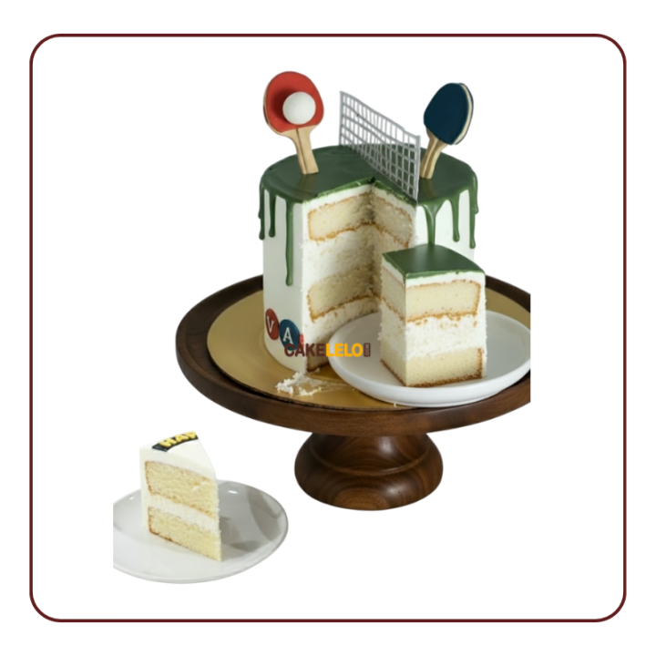 Table Tennis Star Cake | Ping Pong Birthday Cake in Gandhinagar