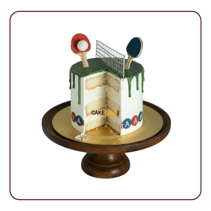 Table Tennis Star Cake | Ping Pong Birthday Cake in Gandhinagar