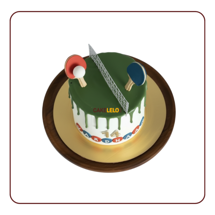 Table Tennis Star Cake | Ping Pong Birthday Cake in Gandhinagar