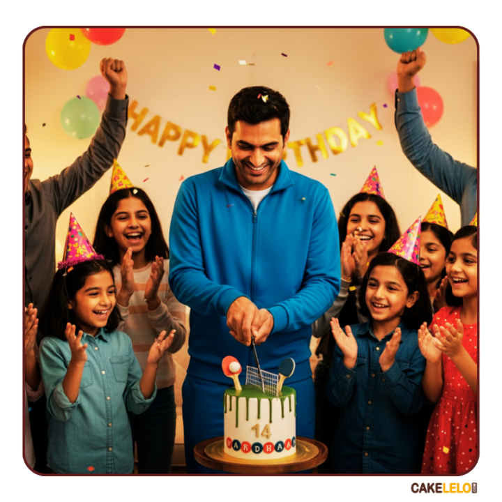 Table Tennis Star Cake | Ping Pong Birthday Cake in Gandhinagar