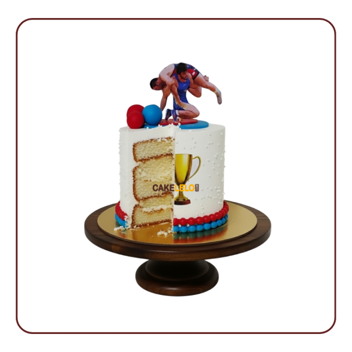 Champion Wrestler Cake | Victory Trophy Cake in Gandhinagar