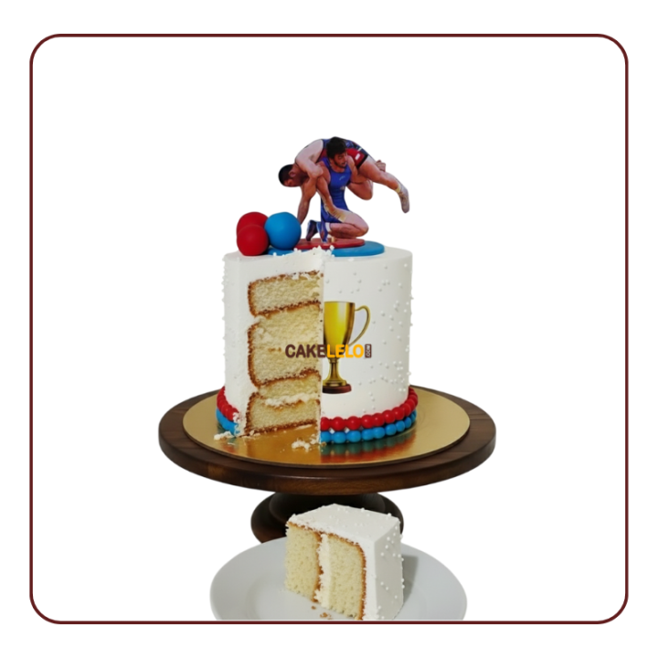 Champion Wrestler Cake | Victory Trophy Cake in Gandhinagar