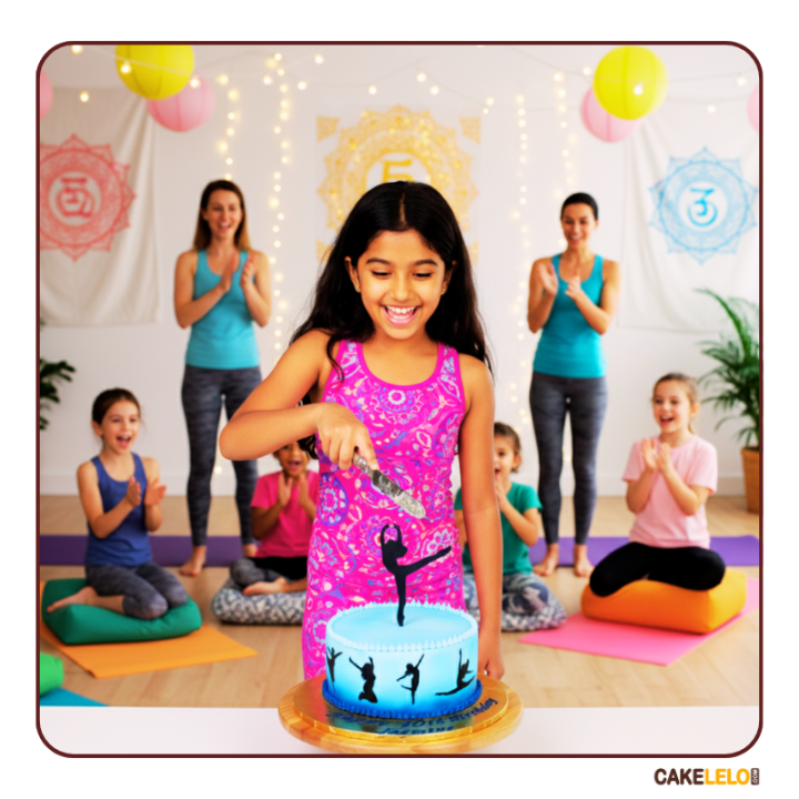 Yoga Vibes Cake | Cute Gymnast Birthday Cake in Gandhinagar