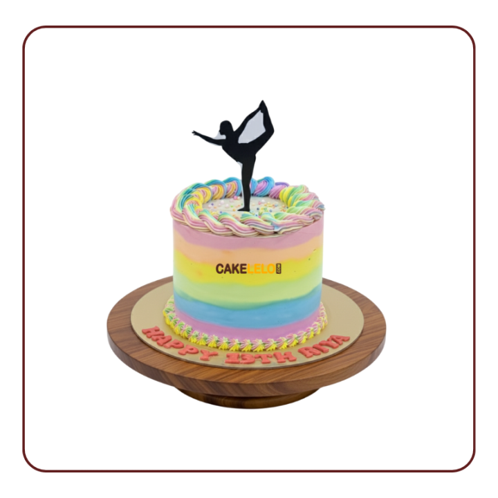 Gymnastics Glory Cake | Rainbow Teen Cake in Gandhinagar