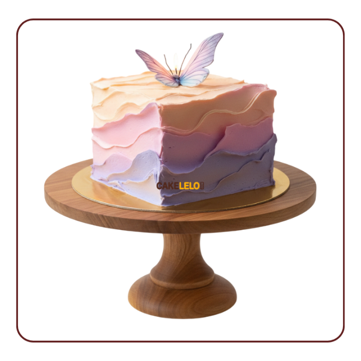 🦋✨ Let your celebrations take flight with our Colorful Butterfly Bento Cake!
