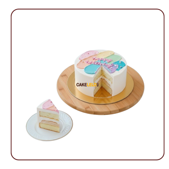 Colour Magic Bento Cake | Artistic Abstract Cake Gandhinagar