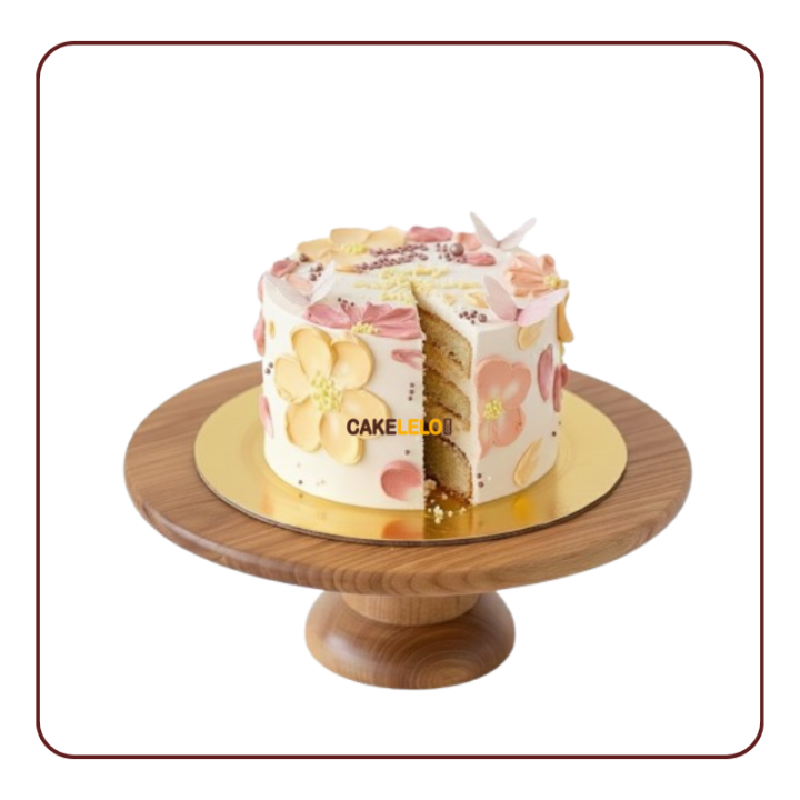 Flower and Fly Bento Cake | Floral Nature Cake Kudasan