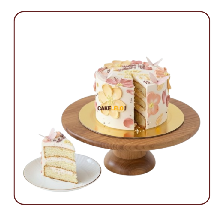 Flower and Fly Bento Cake | Floral Nature Cake Kudasan