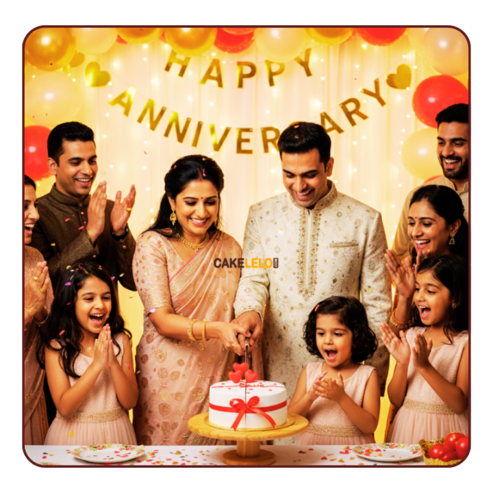 Modern Love Layer Cake | Top Anniversary Cake in Kudasan, Gandhinagar