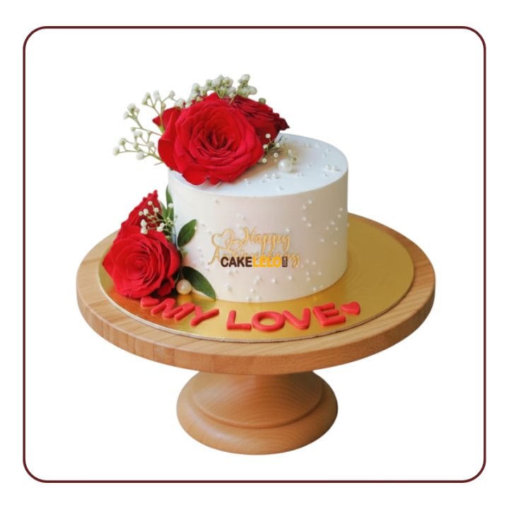 edible silver accents and elegant tier design for luxury anniversary celebration in Kudasan Gandhinagar.