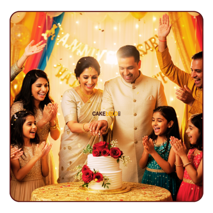 Together in Style Cake | Chic Anniversary Cake Kudasan Gandhinagar