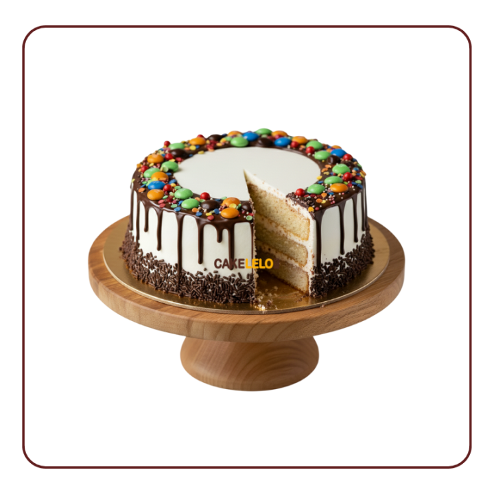 Chocolate Gems Cake | Colorful Chocolate Cake Online Gandhinagar